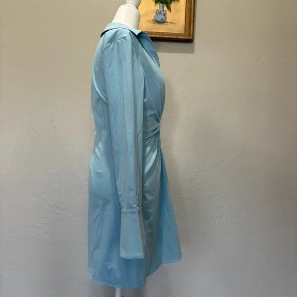 Cinq à Sept McKenna Twist Front Collared Mini DressSize 4 Blue